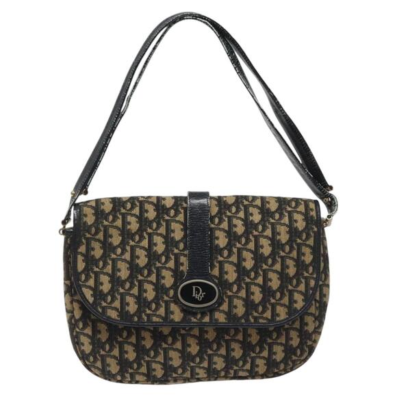 DIOR Trotter Canvas Shoulder Bag Navy - Picture 2 of 12